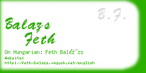 balazs feth business card